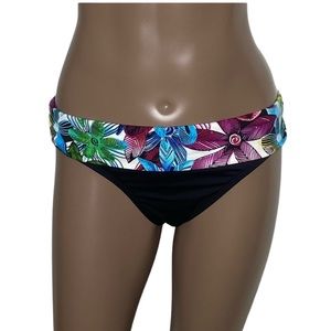 La Blanca Vibrant Tropical Floral Banded Hipster Swim Bottom